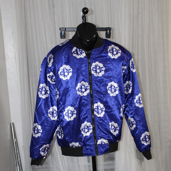 Everybody Eats Royal Blue and Black reversible bomber. - Picture 1 of 8